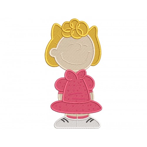 Sally Brown Peanuts Fill Stitch Embroidery Design Embr