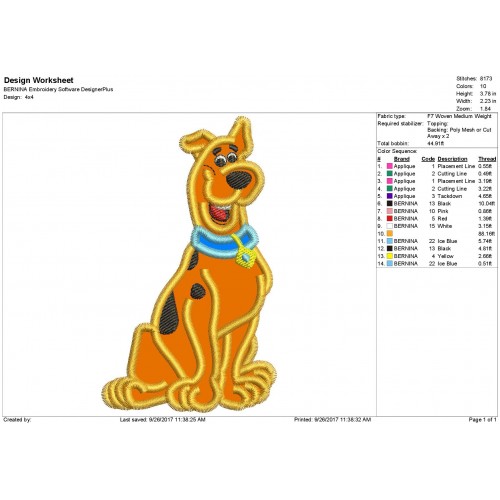 Scooby Doo Machine Applique Design