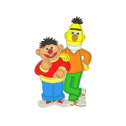 Sesame Street Bert and Ernie Applique Design