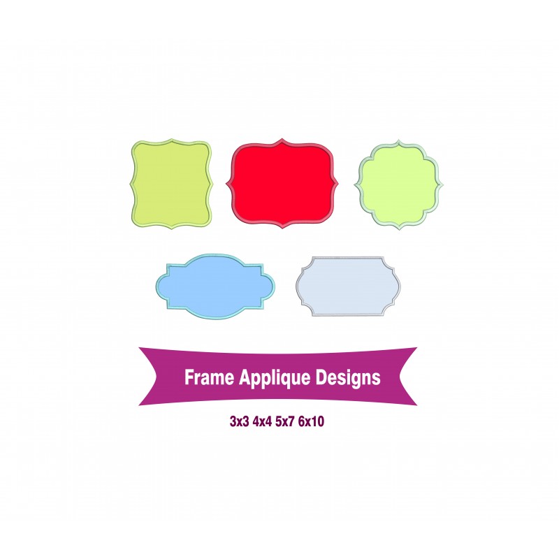 Shapes Applique Designs Frames Applique Designs