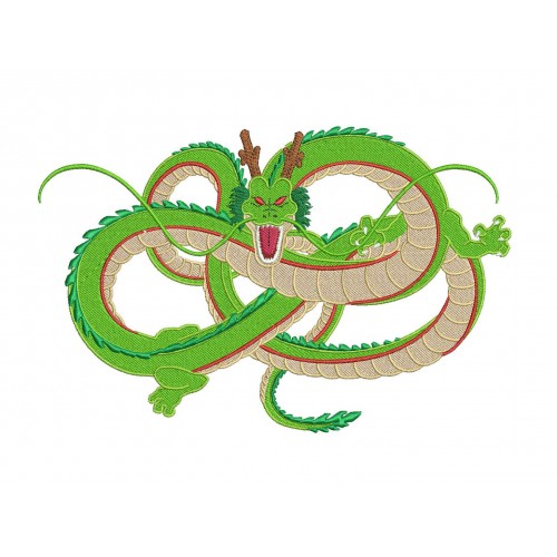 Shenron from Dragonball Z Embroidery Design