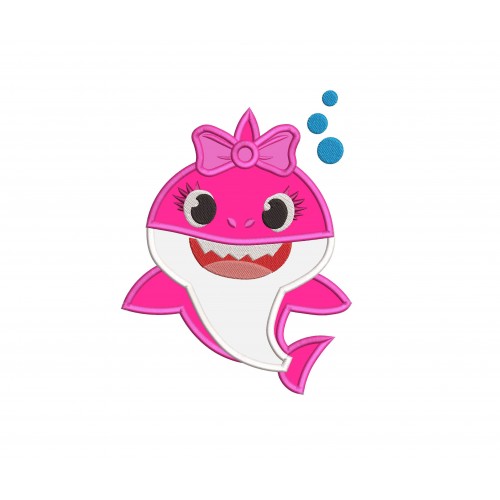 Sister Shark Applique Design