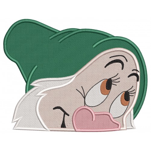 Sleepy Seven Dwarfs Peeker Embroidery Design Embr