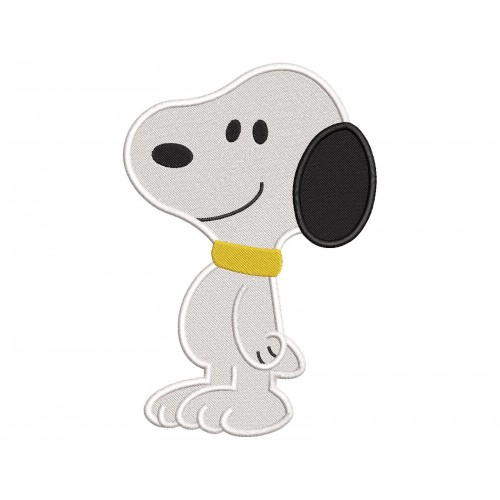 Snoopy Fill Stitch Embroidery Design Embr