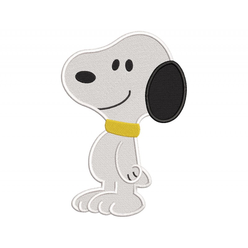 Snoopy Fill Stitch Embroidery Design Embr
