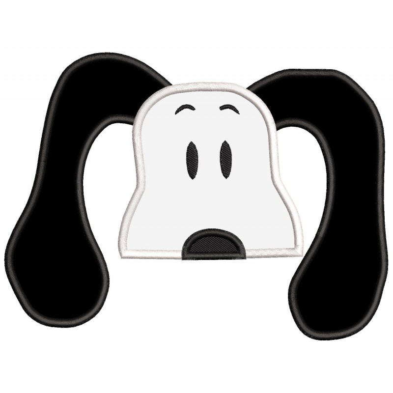 Snoopy Peeker Applique Design Embr