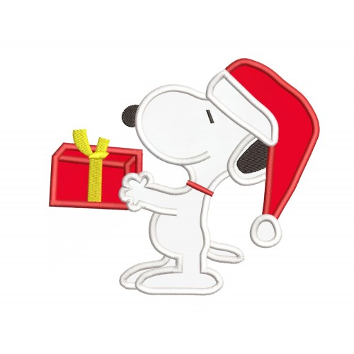 Snoopy Share Gifts Applique Design
