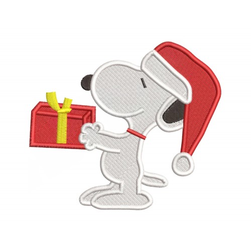 Snoopy Share Gifts Embroidery Design