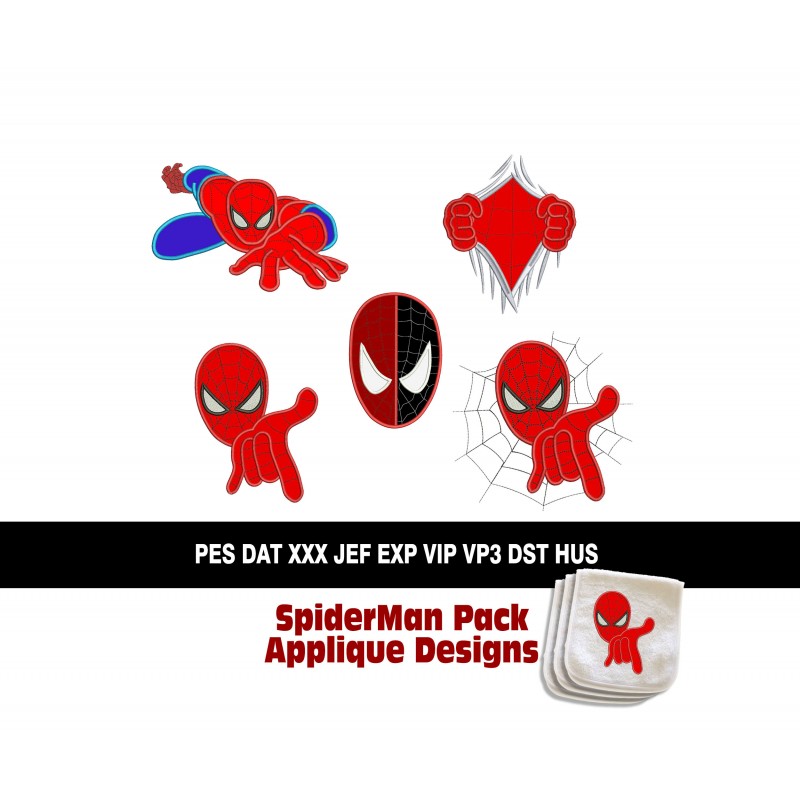 SpiderMan Pack Applique Designs