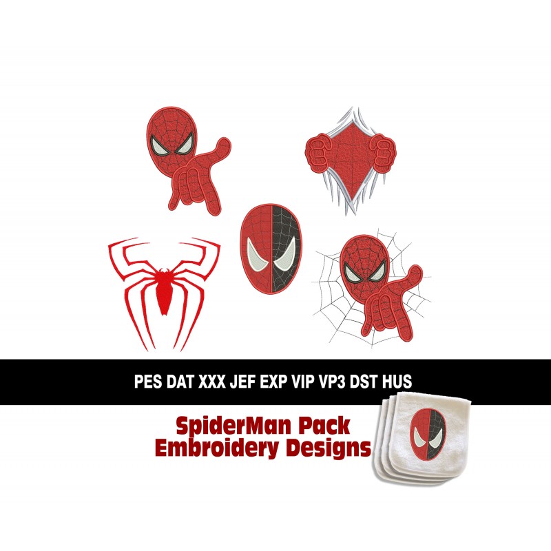 SpiderMan Pack Embroidery Designs