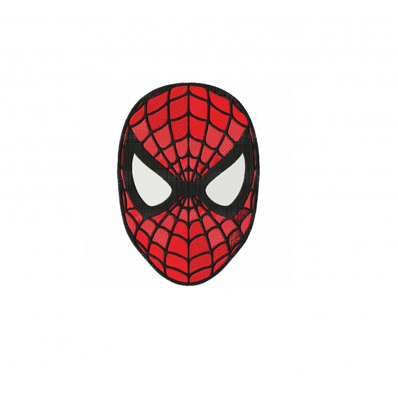 Spiderman Face Embroidery Design