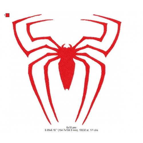 Spiderman Logo Embroidery Design