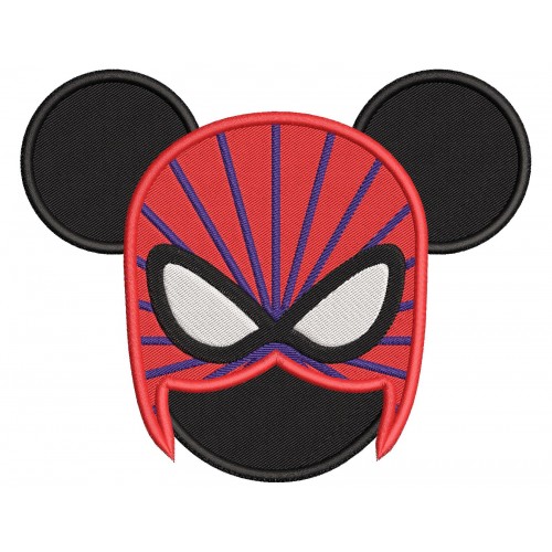 Spiderman Mickey Ears Embroidery Design Embr
