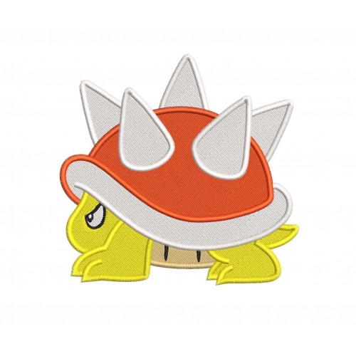 Spiny Mario Embroidery Design Embr