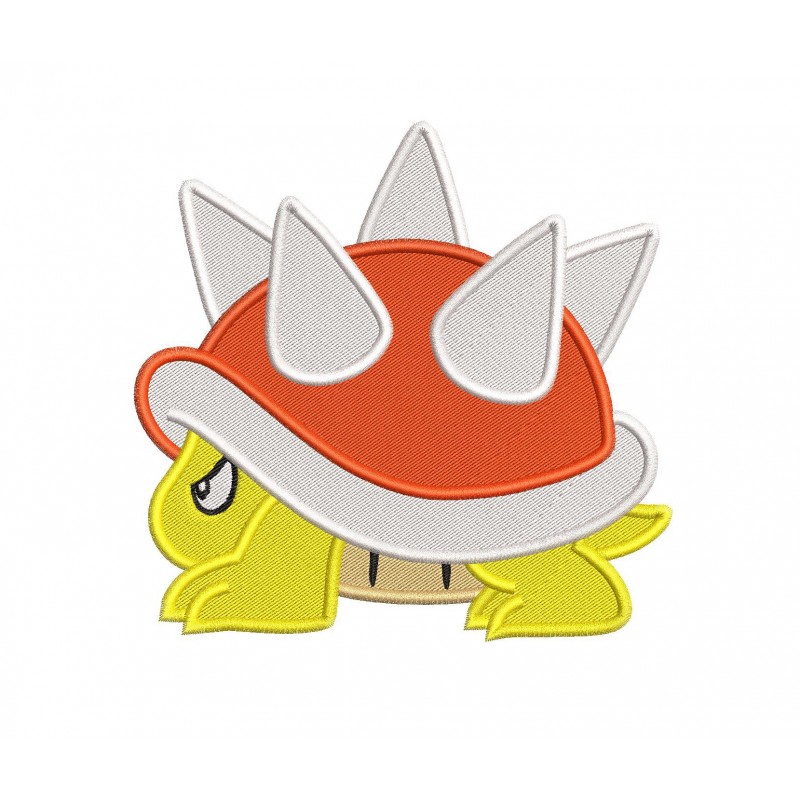 Spiny Mario Embroidery Design Embr