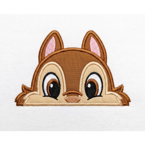 Squirrel Bambi Peeker Applique Design