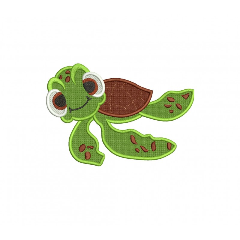 Squirt the Turtle Finding Dory Embroidery Design