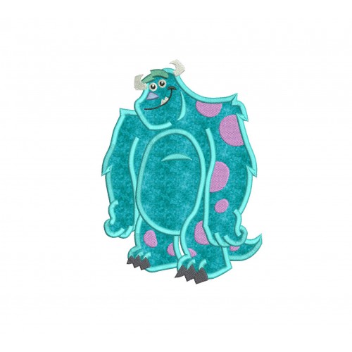 Sulley Monsters Inc Embroidery Machine Applique Design