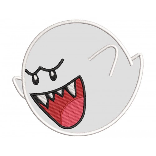 Super Mario Bros Ghost Boo Applique Design Embr Super Mario Bros Ghost Boo Applique Design Embr