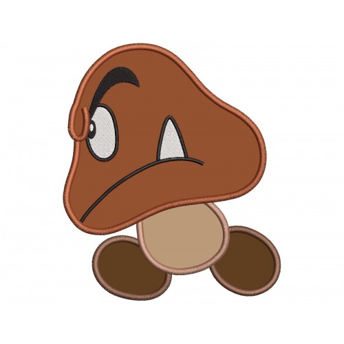 Super Mario Bros Goomba Applique Design Embr