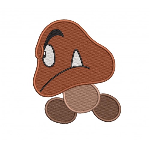 Super Mario Bros Goomba Embroidery Design Embr
