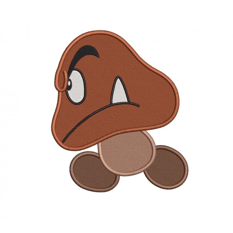 Super Mario Bros Goomba Embroidery Design Embr