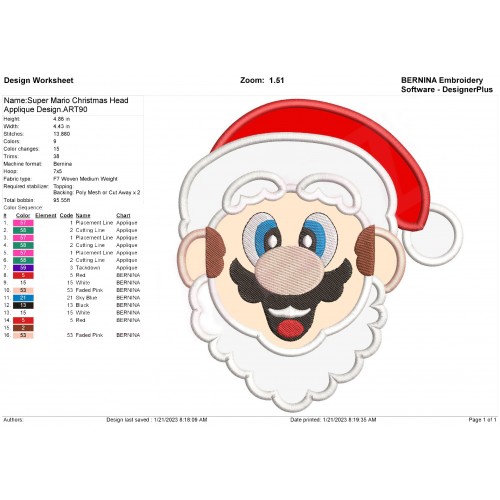 Super Mario Christmas Set Applique Designs V2