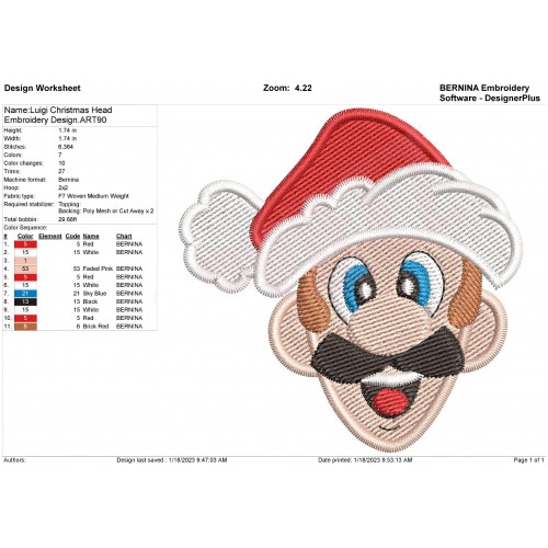 Super Mario Christmas Set Embroidery Designs V1