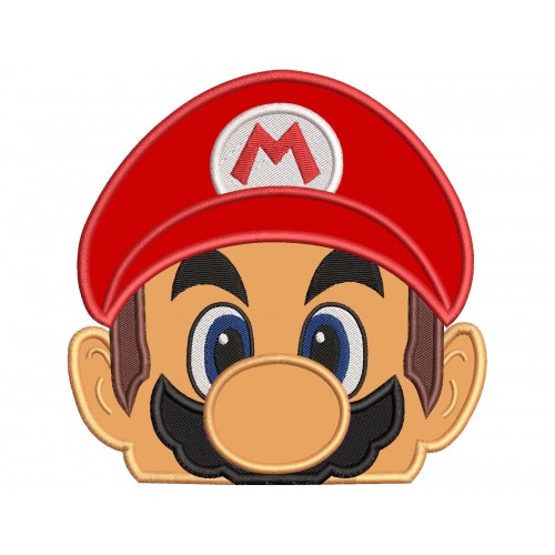 Super Mario Peeker Applique Design Embr