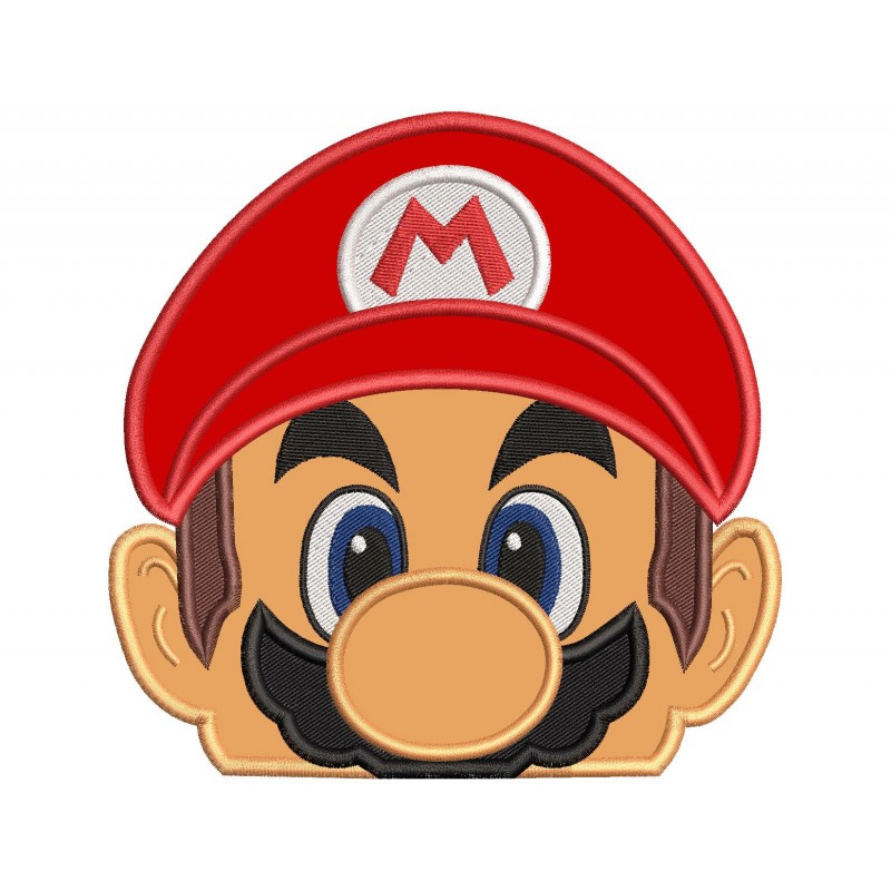 Super Mario Peeker Applique Design Embr