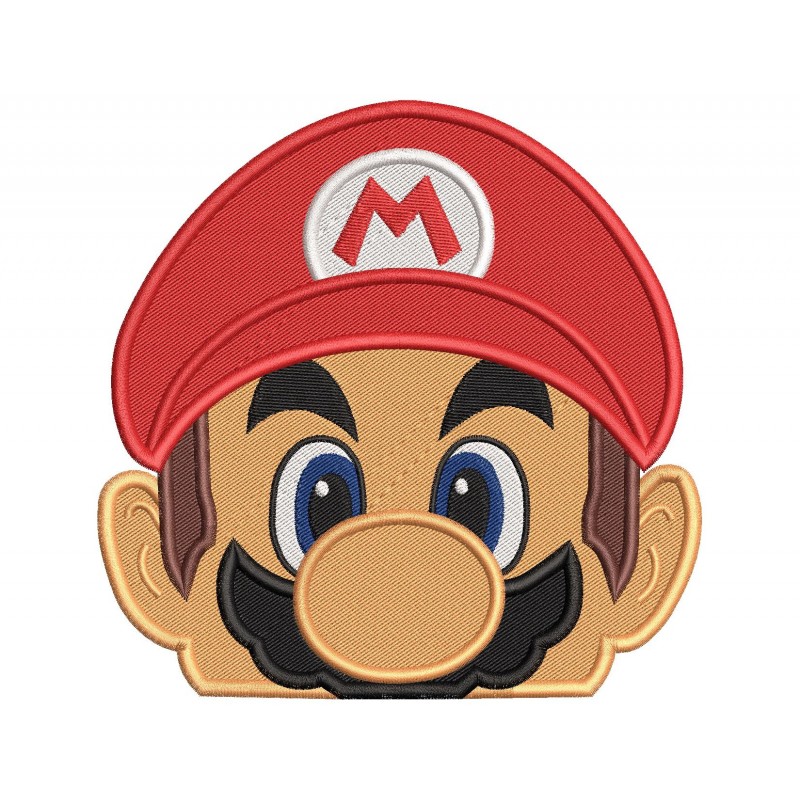 Super Mario Peeker Embroidery Design Embr