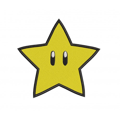 Super Mario Super Star Embroidery Design Embr