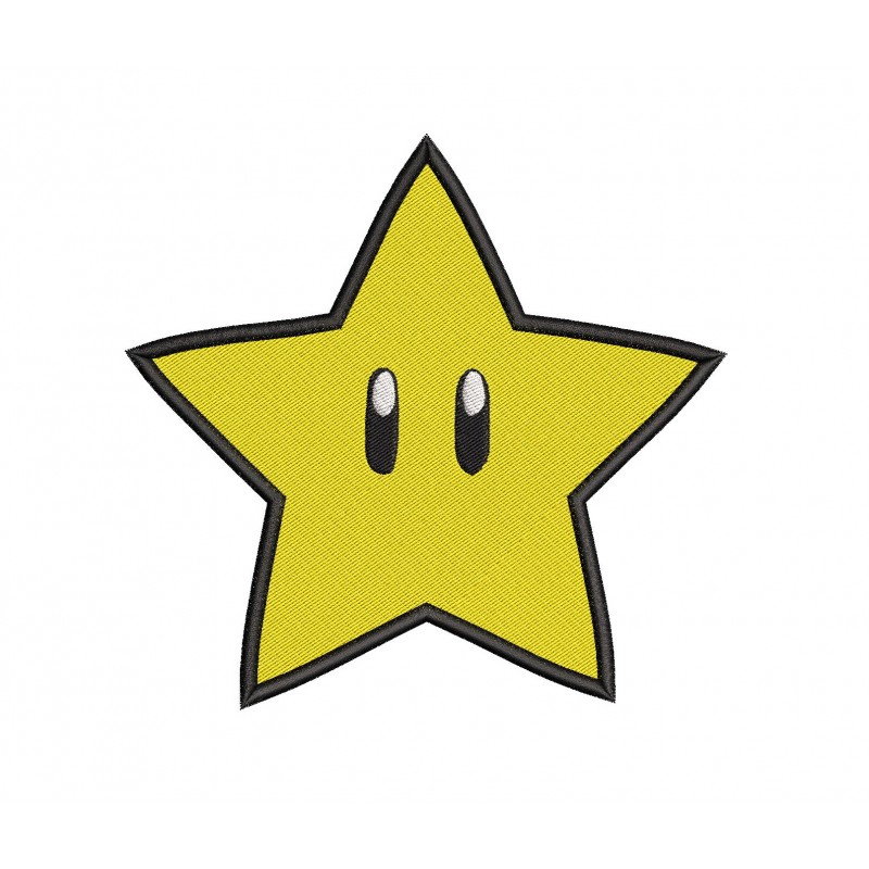 Super Mario Super Star Embroidery Design Embr
