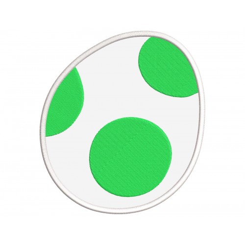 Super Mario Yoshi Egg Applique Design Embr