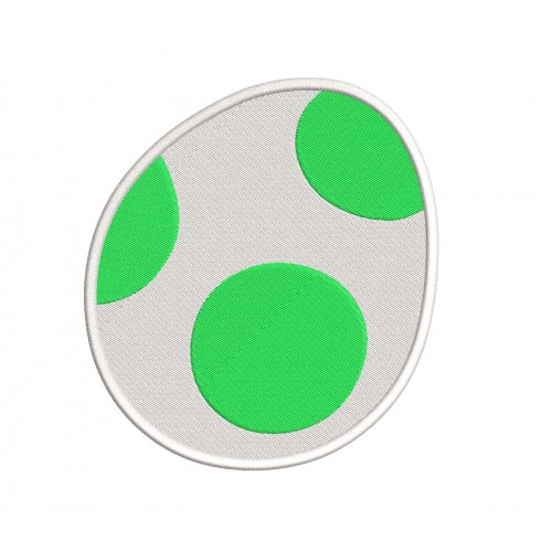 Super Mario Yoshi Egg Embroidery Design Embr