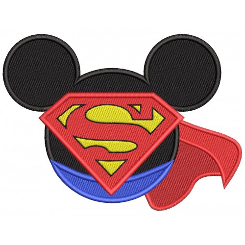 Superman Mickey Embroidery Design Embr
