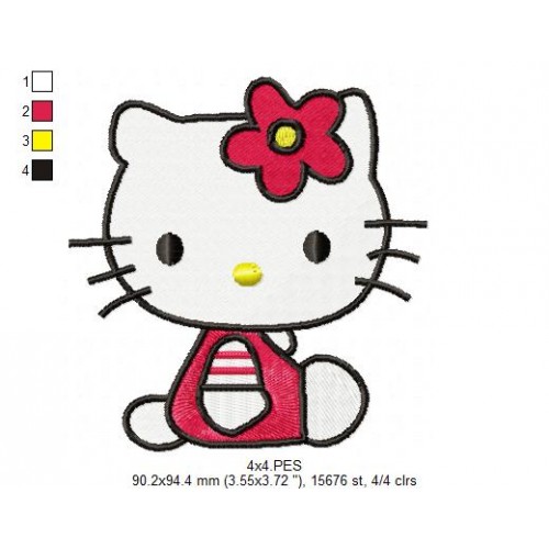 Sweetie Hello Kitty Embroidery Design