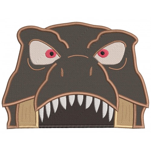 T Rex Face Embroidery Design Embr