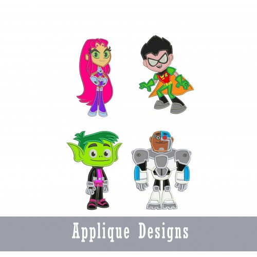 Teen Titans Applique Designs