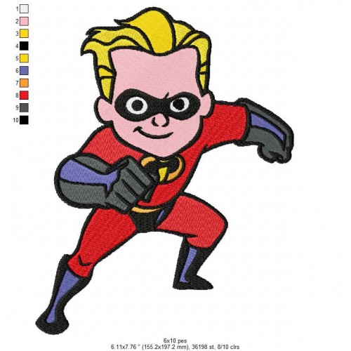 The Incredibles Embroidery Design