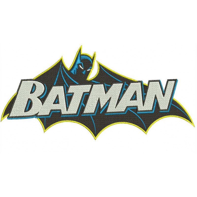 The Super Bat Logo Embroidery Design