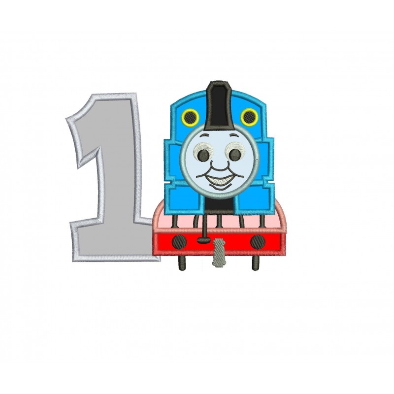 Thomas The Train Number 1 Applique Design
