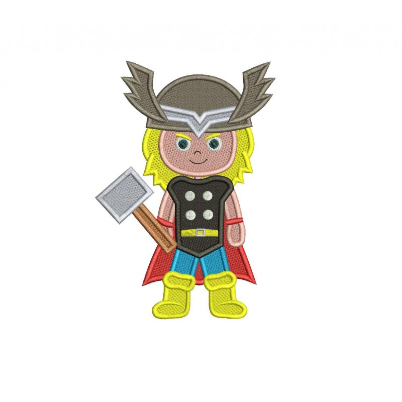 Thor Filled Embroidery Design