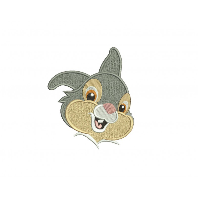 Thumper Head from Bambi Embroidery Design