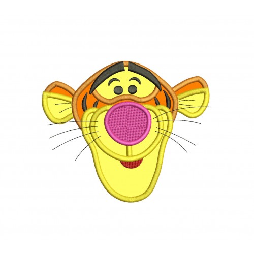 Tigger Head Applique Design