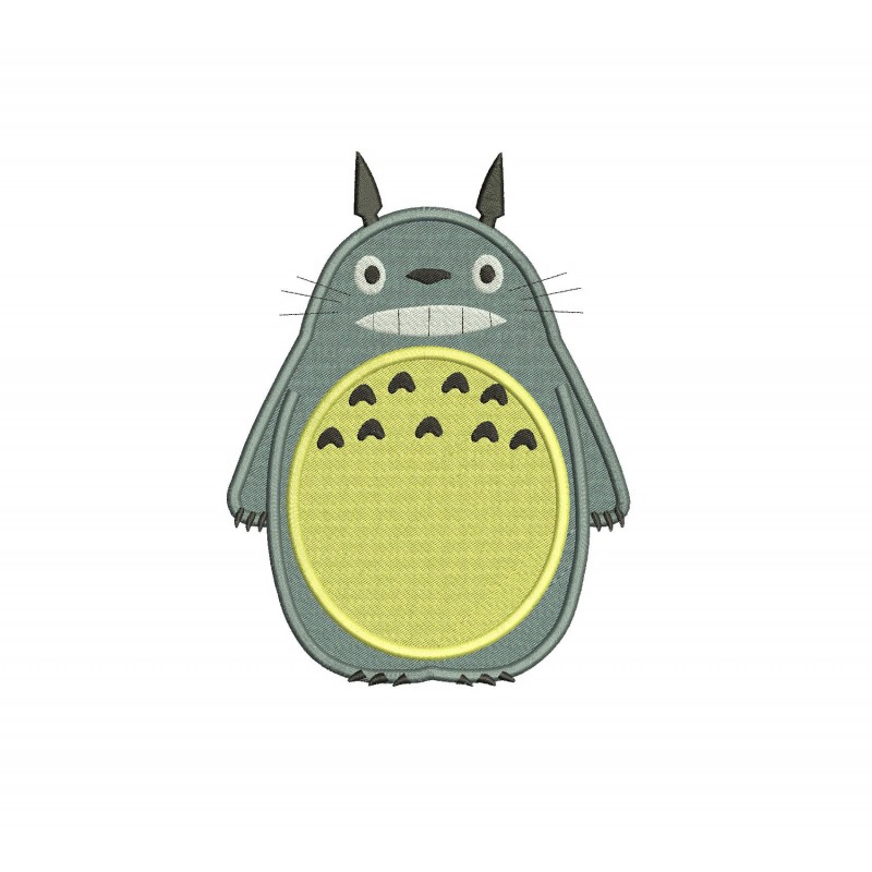 Totoro Filled Embrodery Design