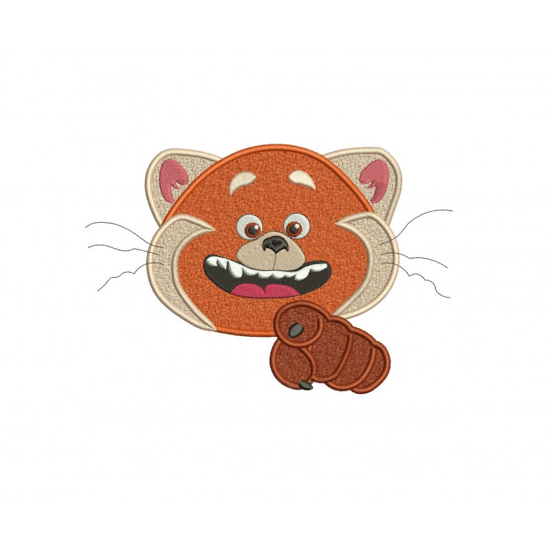 Turning Red The Panda in You Embroidery Design