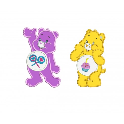Two Care Bears Applique Designs