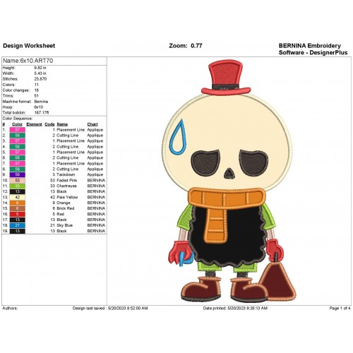Tycoco Labubu Applique Design