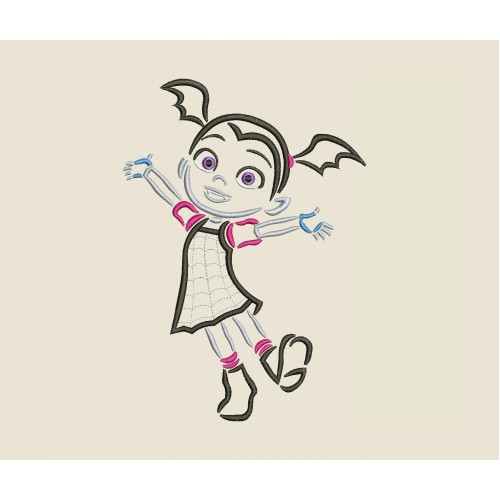 Vampirina Sketch Embroidery Design